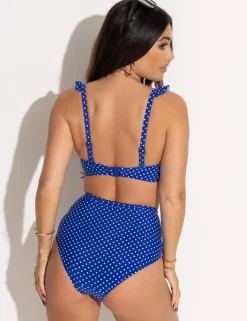 Sicily Polka Dot High Waisted Bikini Bottoms