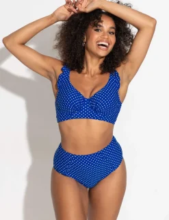 Sicily Polka Dot High Waisted Bikini Bottoms