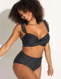 Sicily Polka Dot Padded Wired Bikini Top