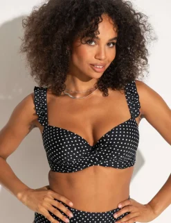 Sicily Polka Dot Padded Wired Bikini Top