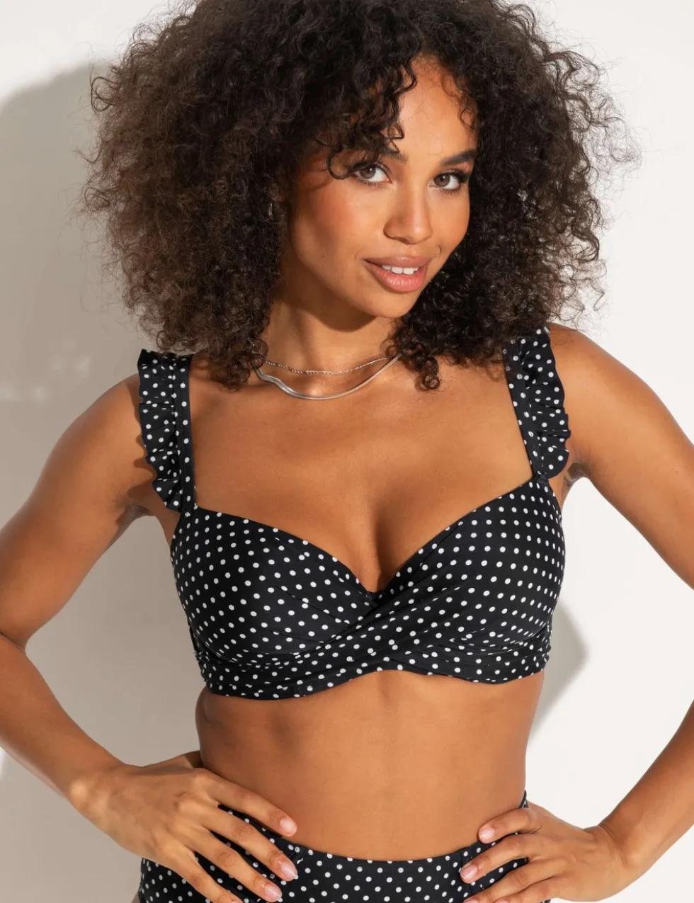 Sicily Polka Dot Padded Wired Bikini Top