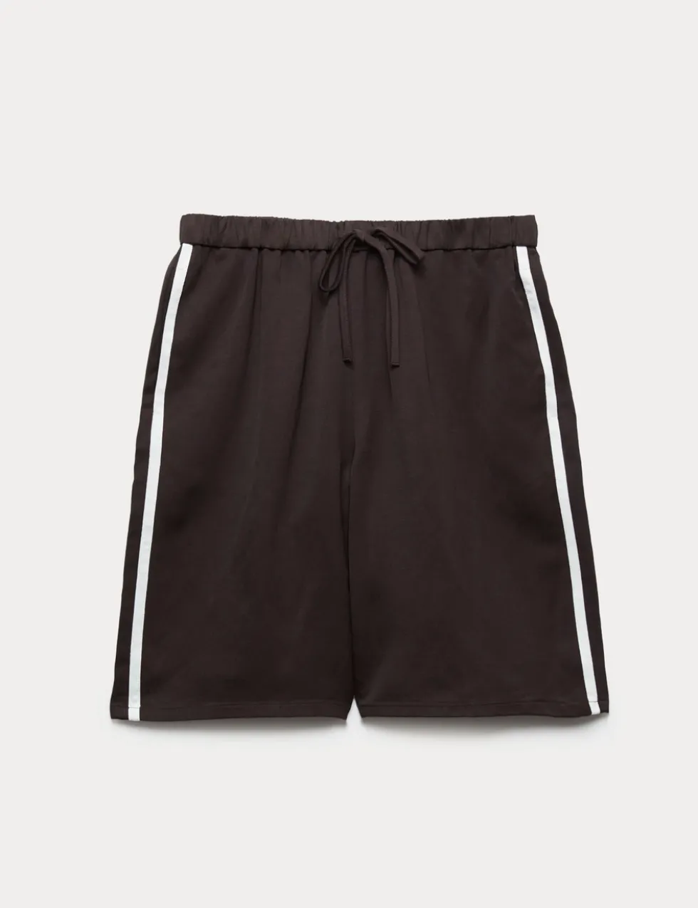 Side Stripe Longline Shorts with Linen