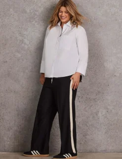 Side Stripe Wide Leg Trousers