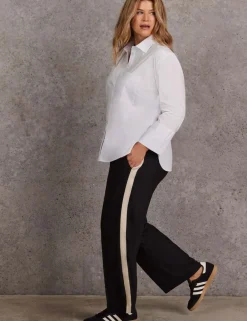 Side Stripe Wide Leg Trousers