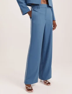 Side Stripe Wide Leg Trousers