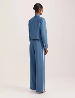 Side Stripe Wide Leg Trousers