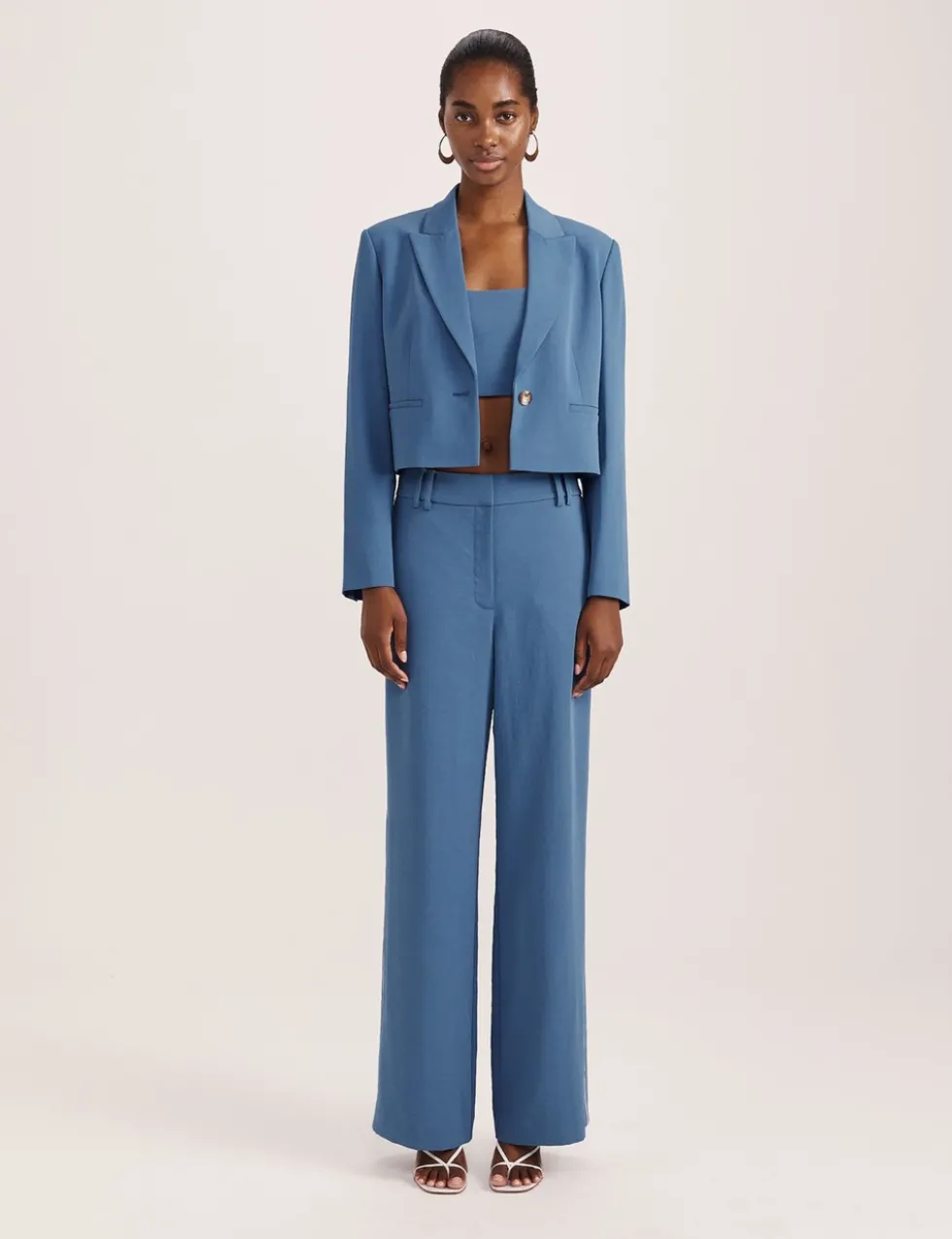 Side Stripe Wide Leg Trousers
