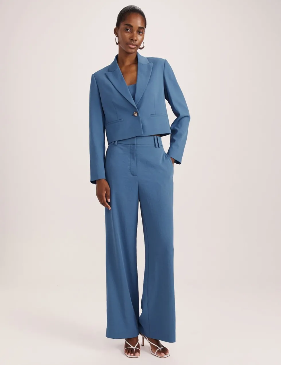 Side Stripe Wide Leg Trousers