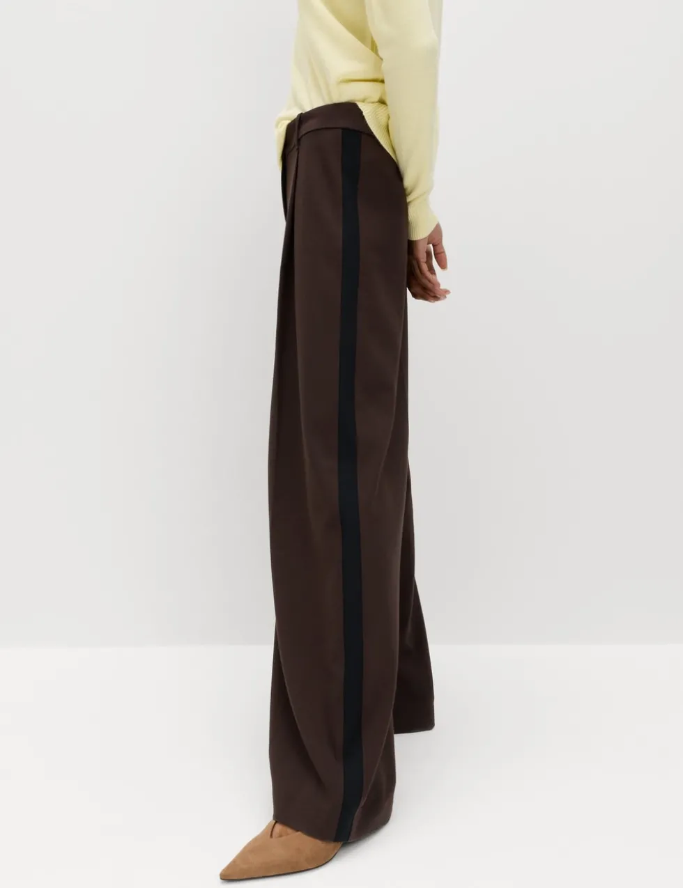 Side Stripe Wide Leg Trousers