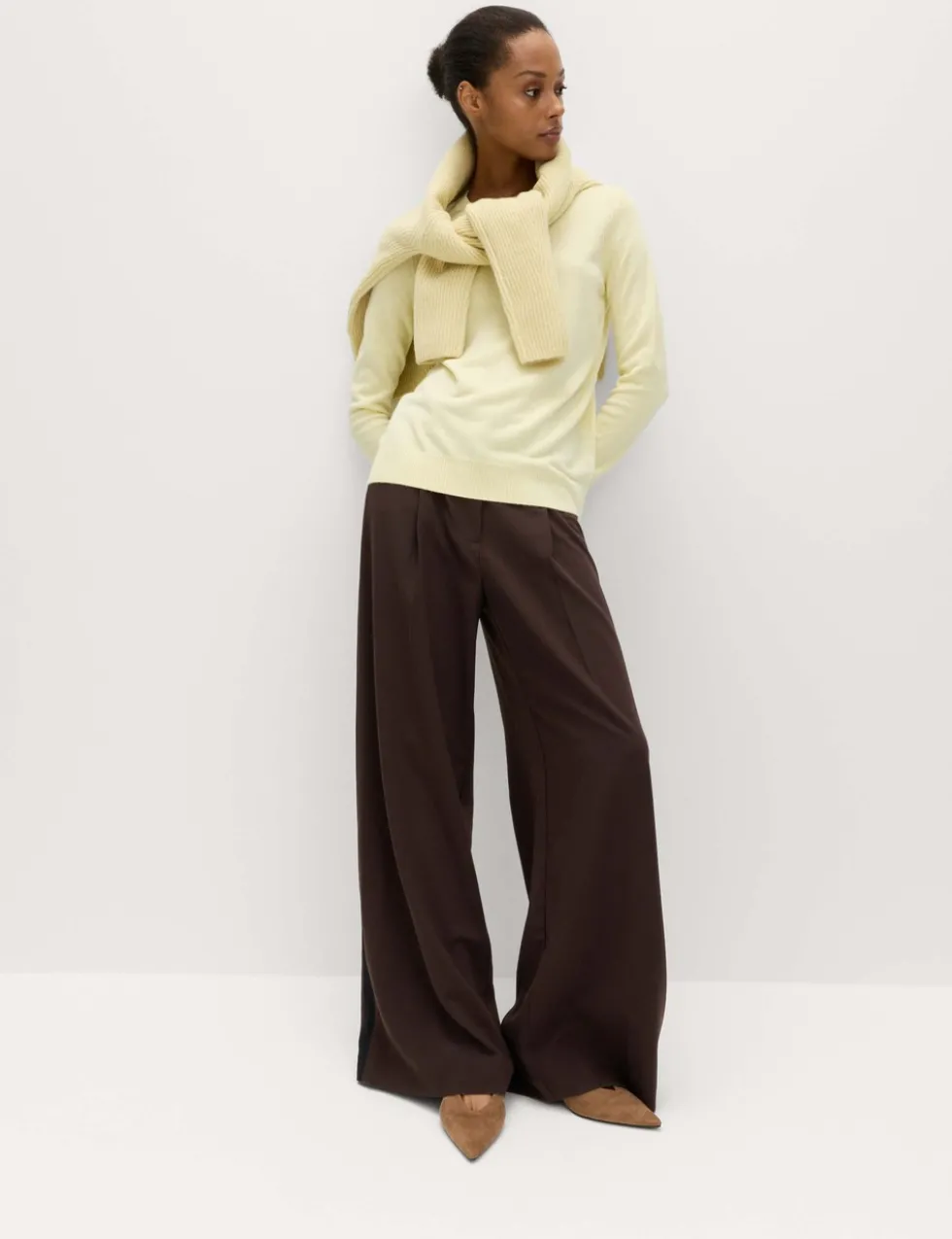Side Stripe Wide Leg Trousers
