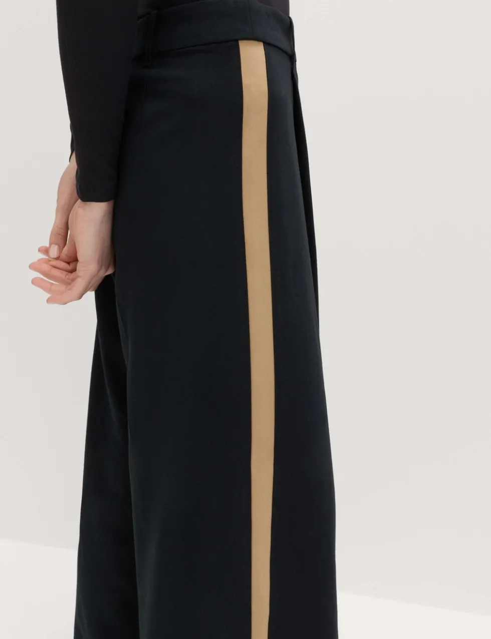 Side Stripe Wide Leg Trousers