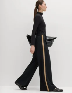 Side Stripe Wide Leg Trousers