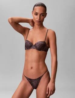 Signature Satin Animal Print Wired T-Shirt Bra (B-DD)