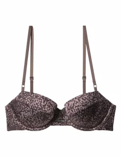 Signature Satin Animal Print Wired T-Shirt Bra (B-DD)