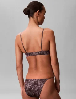 Signature Satin Animal Print Wired T-Shirt Bra (B-DD)