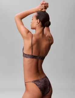 Signature Satin Animal Print Wired T-Shirt Bra (B-DD)