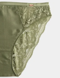 Silk & Lace High Leg Knickers
