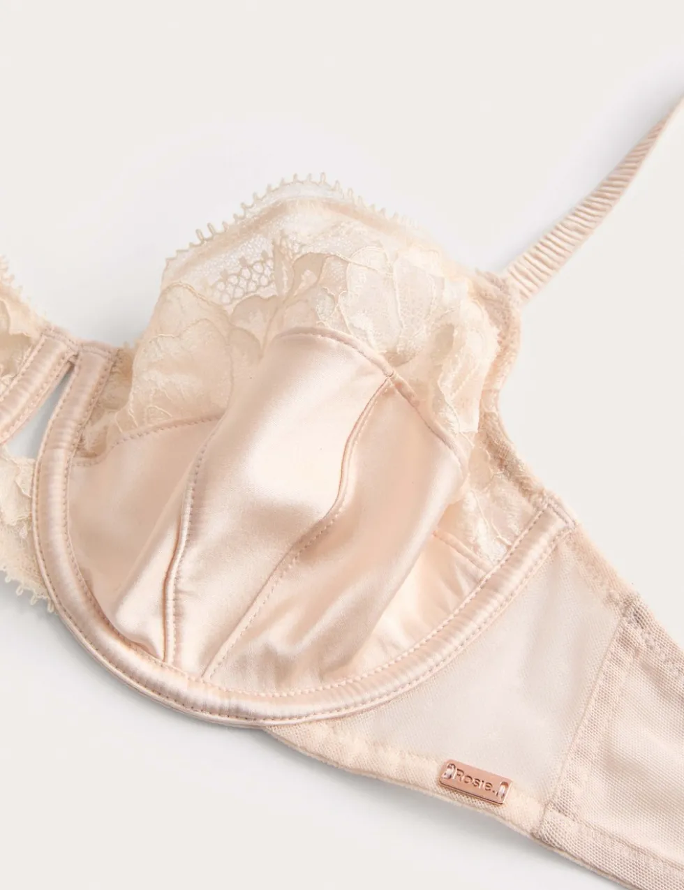 Silk & Lace Wired Balcony Bra