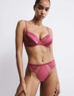 Silk & Lace Wired Full Cup Bra A-E