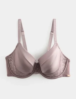 Silk & Lace Wired Full Cup Bra A-E