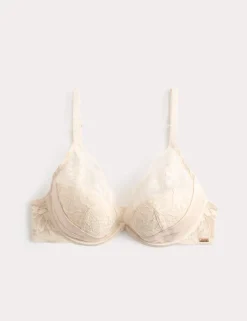 Silk & Lace Wired Plunge Bra A-E