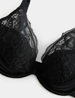 Silk & Lace Wired Plunge Bra A-E
