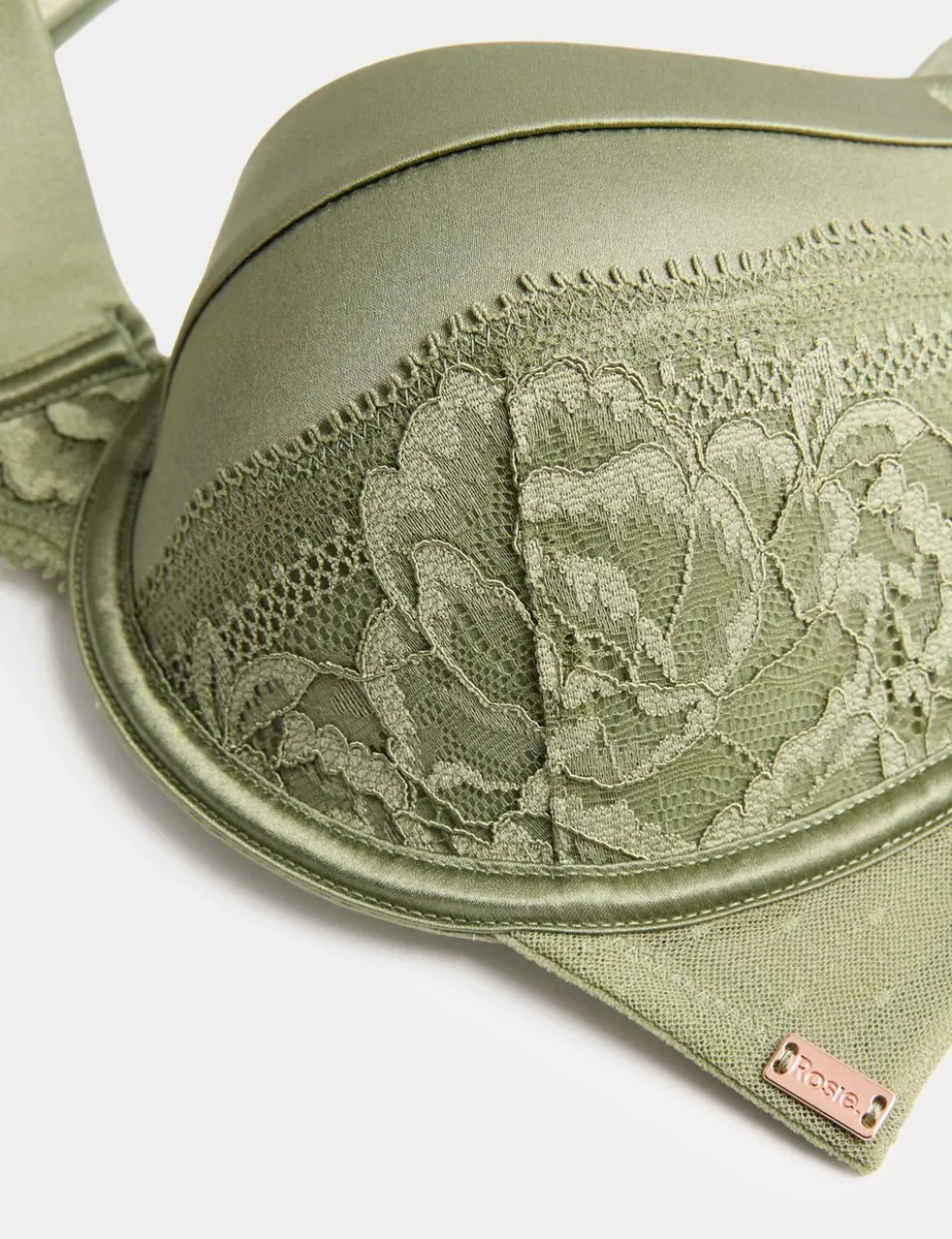 Silk & Lace Wired Scoop Demi Cup Bra (A-E)