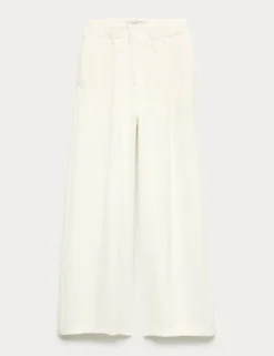 Single Pleat Wide Leg Trousers