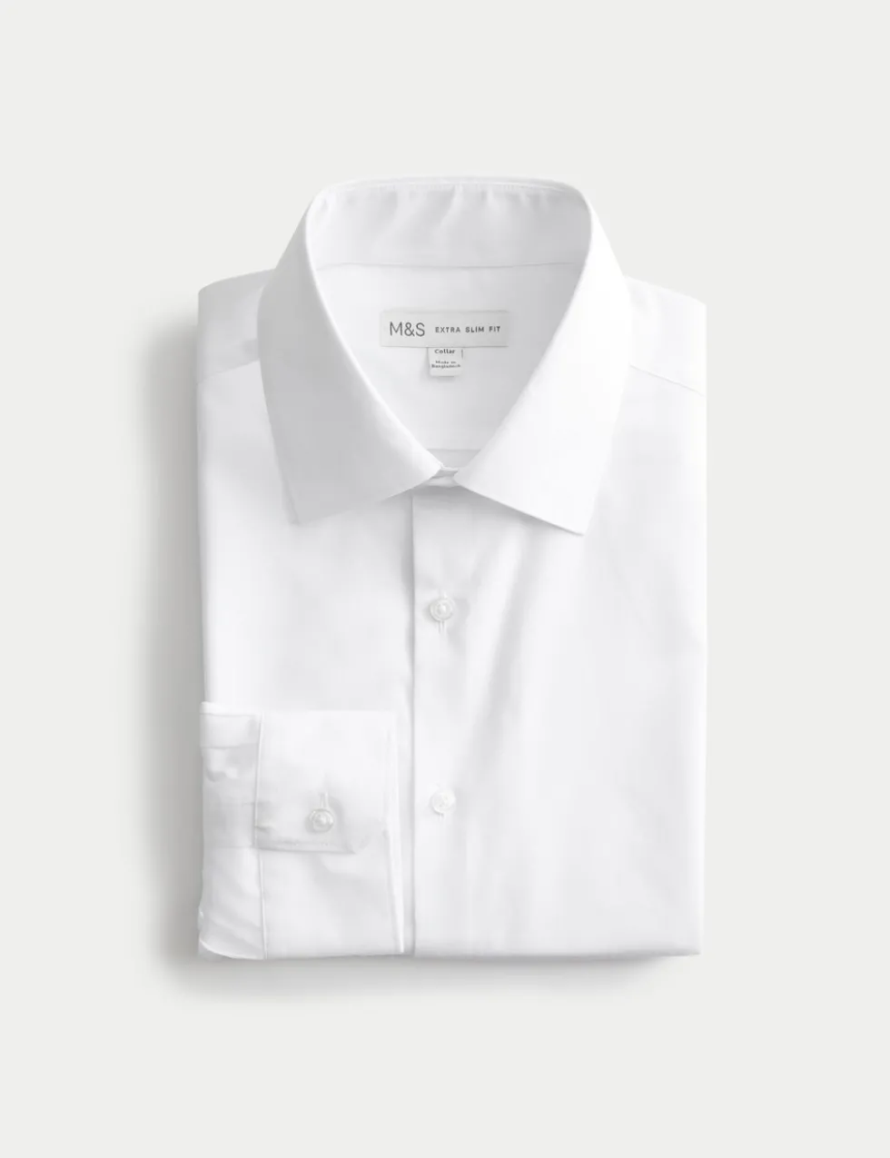 Skinny Fit Easy Iron Cotton Blend Shirt