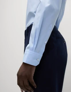 Skinny Fit Easy Iron Cotton Blend Shirt