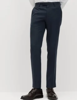 Skinny Fit Grid Check Stretch Suit Trousers