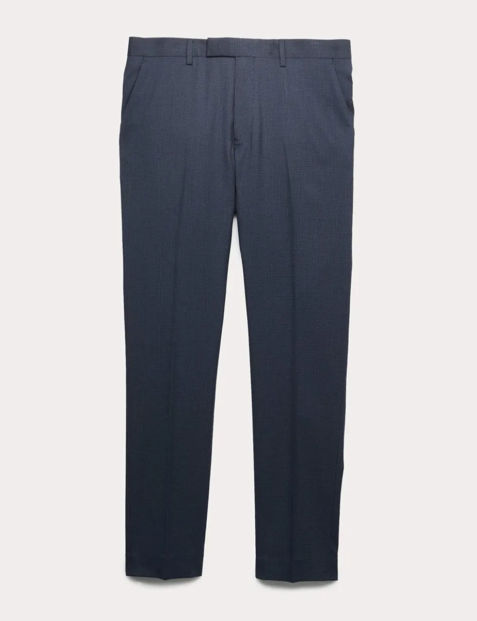 Skinny Fit Grid Check Stretch Suit Trousers