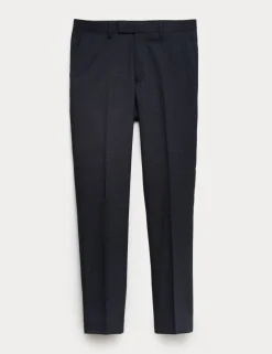 Skinny Fit Textured Stretch Suit Trousers
