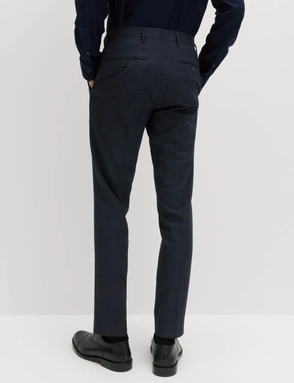 Skinny Fit Textured Stretch Suit Trousers