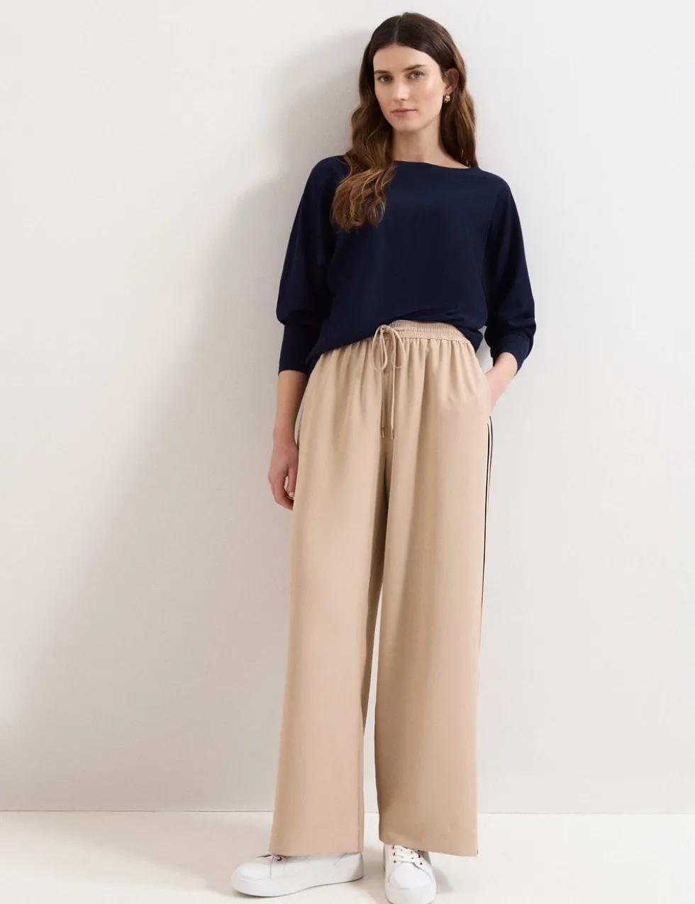 Slash Neck Batwing Longline Jumper