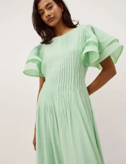 Slash Neck Midaxi Skater Dress
