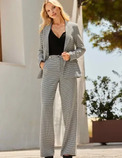 Slim Dogtooth Checked Blazer