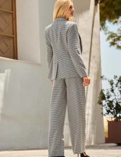 Slim Dogtooth Checked Blazer