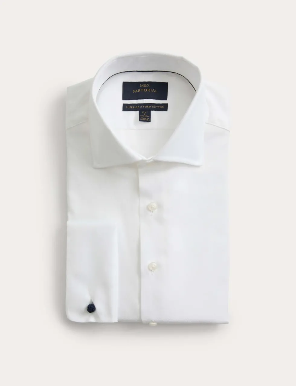 Slim Fit 2 Inch Shorter Pure Cotton Textured Shirt