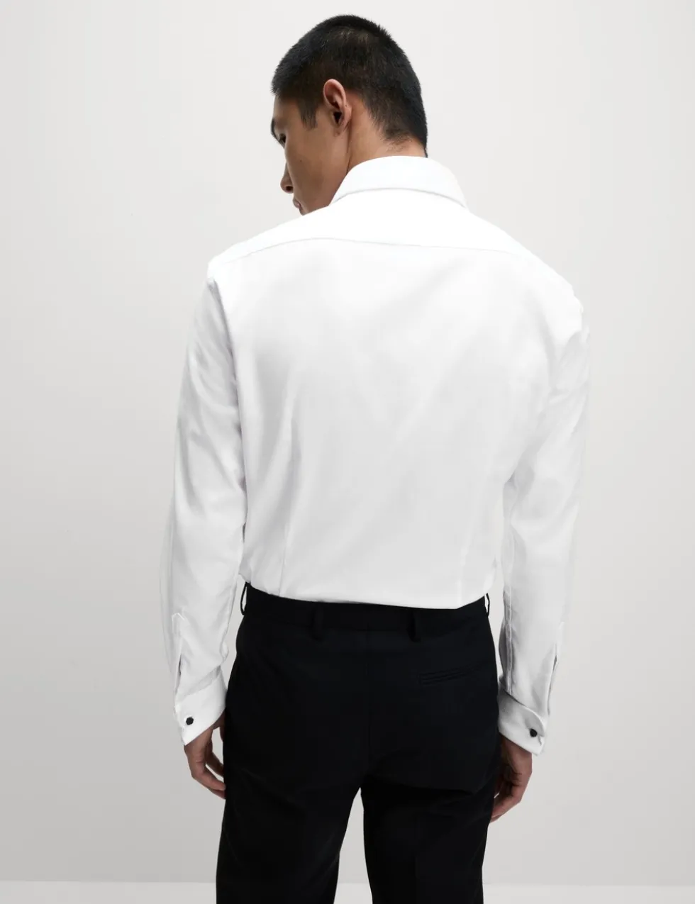 Slim Fit 2 Inch Shorter Pure Cotton Textured Shirt