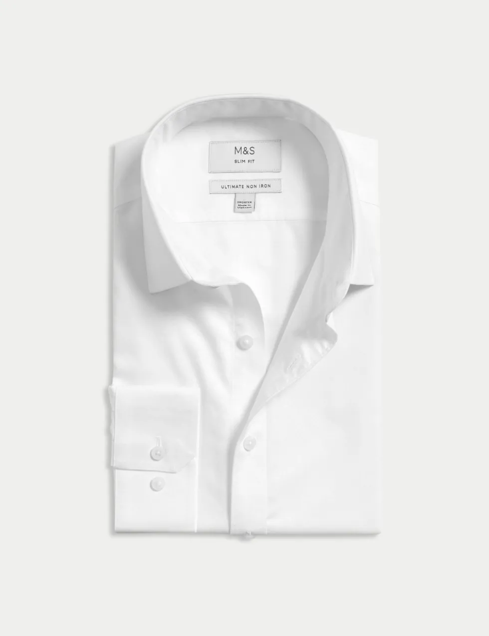 Slim Fit 2 Inch Shorter Ultimate Non Iron Cotton Shirt