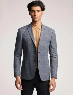 Slim Fit Check Suit Jacket