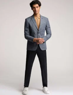 Slim Fit Check Suit Jacket