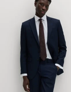 Slim Fit Cotton Blend Double Cuff Shirt