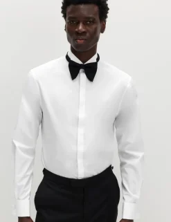 Slim Fit Cotton Blend Dress Shirt
