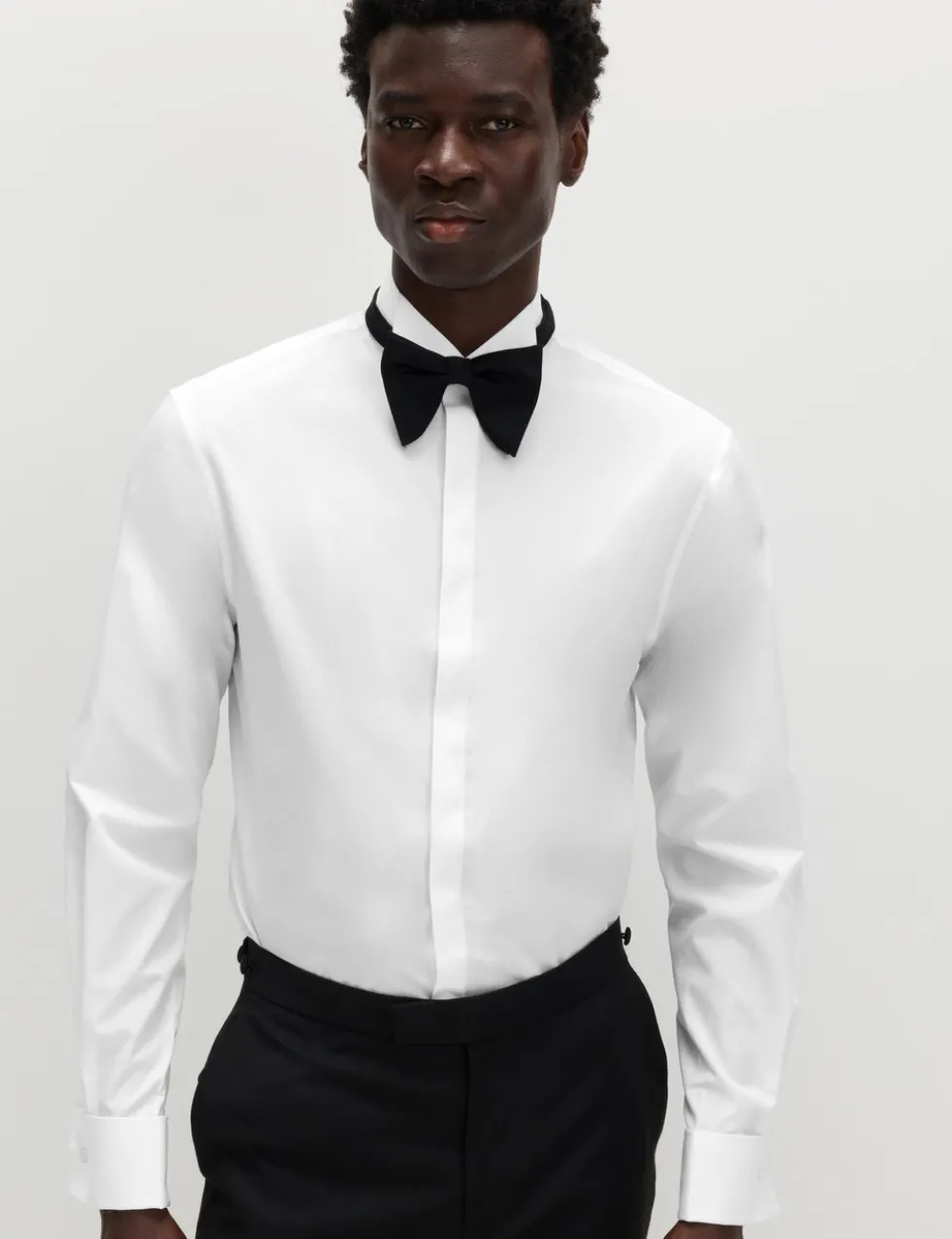 Slim Fit Cotton Blend Dress Shirt