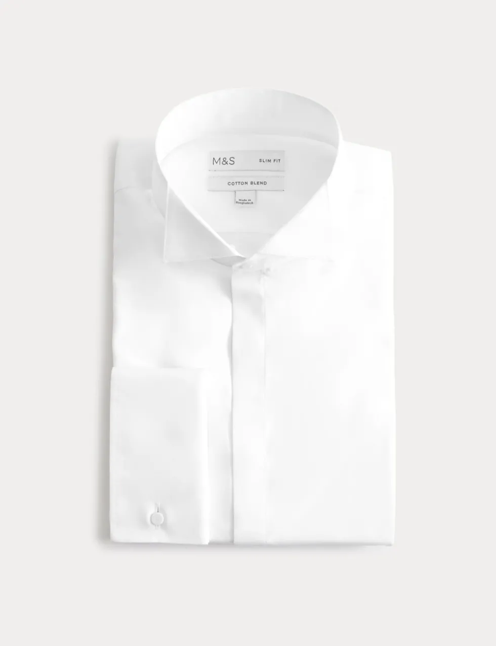 Slim Fit Cotton Blend Dress Shirt