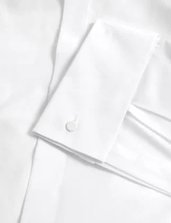 Slim Fit Cotton Blend Dress Shirt