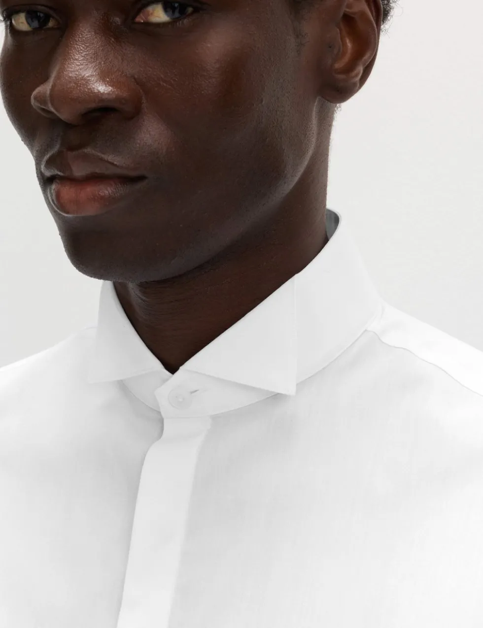 Slim Fit Cotton Blend Dress Shirt