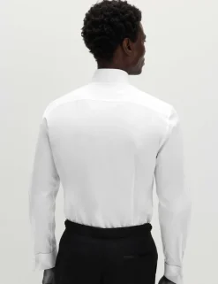Slim Fit Cotton Blend Dress Shirt